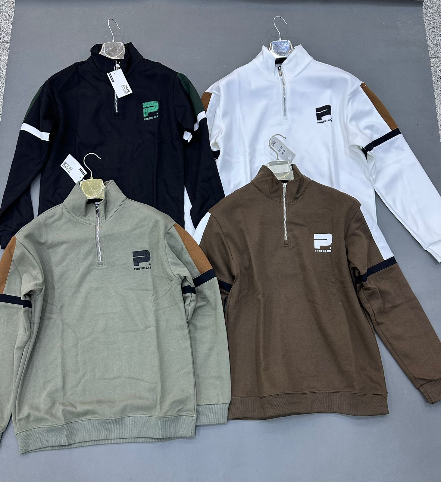 Men's P Logo Color-Block Half-Zip